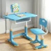 StarAndDaisy Kids Study Table with Chair Set For Children with Book Holder For 2 to 12 years - S01 Blue