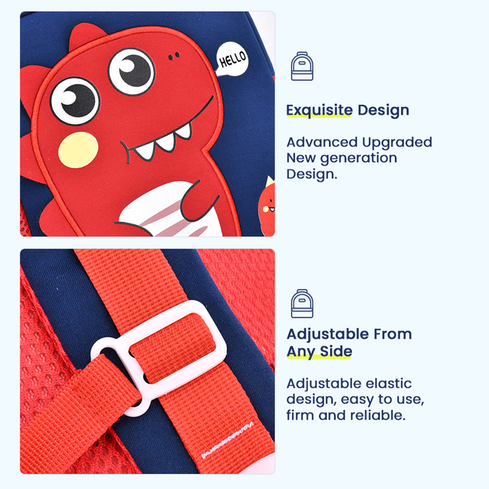 StarAndDaisy Dino Fancy School Bag Kids, Waterproof and Lightweight Primary School Bag - Red & Blue - Image 10