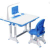 StarAndDaisy Upgraded Kids Study Table and Chair with Book Holder and LED Light and Table Recline Option (Blue)