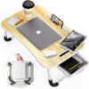 StarAndDaisy Wood Portable Laptop Table  (Finish Color - Golden Beige)