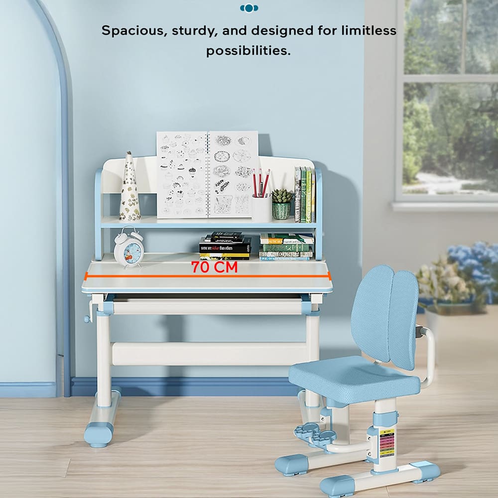StarAndDaisy Study Table and Chair Set for Children with Adjustable Height, Smart Storage, Flexible Desk, and Adjustable Design - 72B (Blue) - Image 5