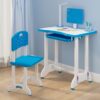 StarAndDaisy Kids Study Table and Chair Set for Students and Children of 3 to 10 Years Age with LED Light - E60 Blue