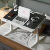 StarAndDaisy Multipurpose Laptop Table, Foldable Bed Table with USB Fan & Light, Study Table with Drawer & Book or tablet Slot (USB-Premium Black)
