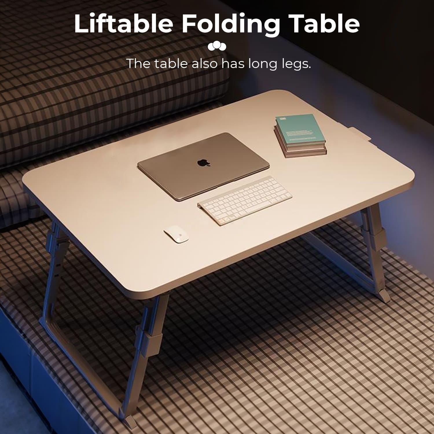 StarAndDaisy Liftable Laptop Table with Adjustable Height, Foldable Study Table for Kids - White - Image 2