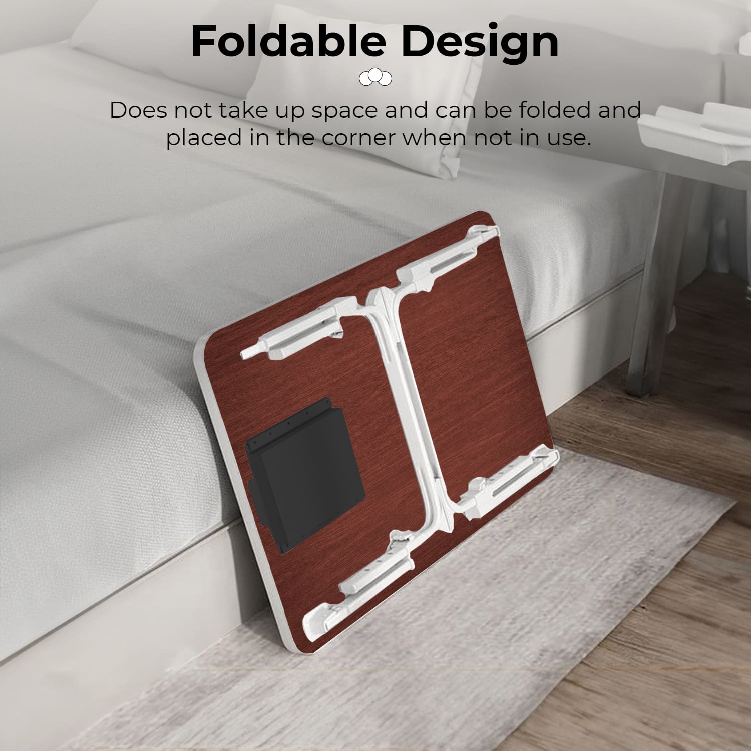StarAndDaisy Liftable Laptop Table with Adjustable Height, Foldable Study Table for Kids - White - Image 3