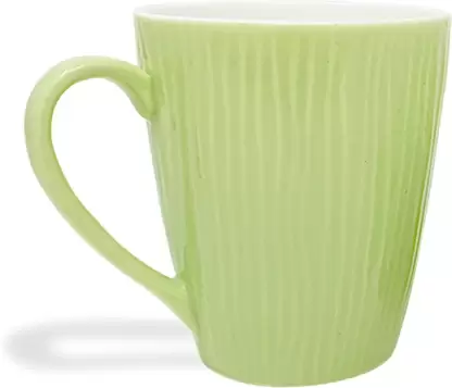 U.P.C. Milk/ big size cup (330 ml capacity) fully colored with Embossed effect, Made of Fine Bone China, Light,Latest Design Milk Bone China Coffee Mug (330 ml, Pack of 2)