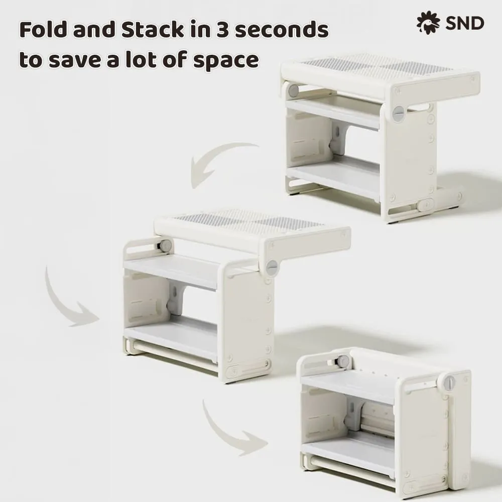 StarAndDaisy 8-in-1 Multifunctional Folding Building Block Table and Chair Set for Kids, 3D Table and Chair Set for Kids Study and playtime - Image 2