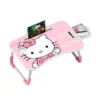 SND Homes Multi-Purpose Foldable Laptop Bed Table Size: 60 X 40 X 27 (Pink Kitty)