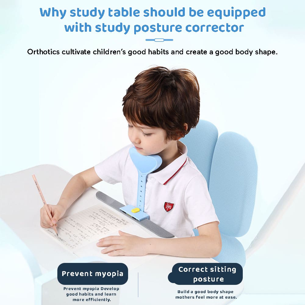 StarAndDaisy Kids Study Table and Chair Set with Adjustable Height, Smart Storage, Bookshelf, Flexible Desk, and Adjustable Design - 83C (Blue) - Image 9