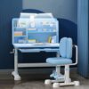 StarAndDaisy Kids Study Table and Chair Set with Adjustable Height, Smart Storage, Bookshelf, Flexible Desk, and Adjustable Design - 83C (Blue)